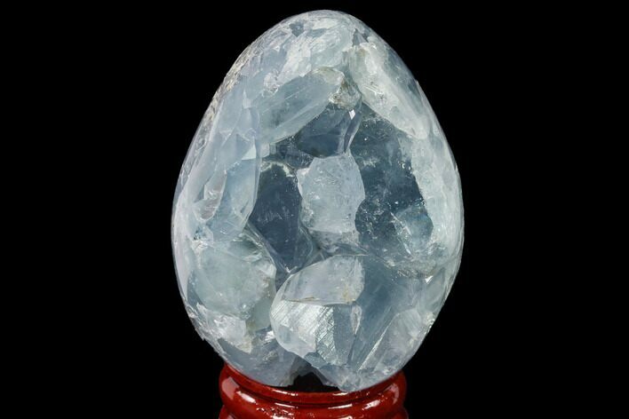 Crystal Filled Celestine (Celestite) Egg Geode - Madagascar #140307